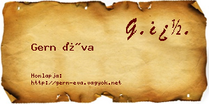 Gern Éva névjegykártya