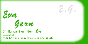 eva gern business card